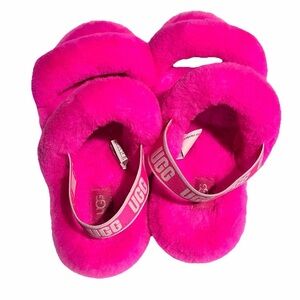 UGG Oh Yeah Slide Sheepskin Pink Color Platform SLIPPER Size 6 US